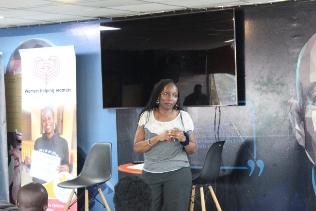 Ms Elizabeth Ntege, the Chairperson Board of Directors ICT Association of Uganda, speaking to participants